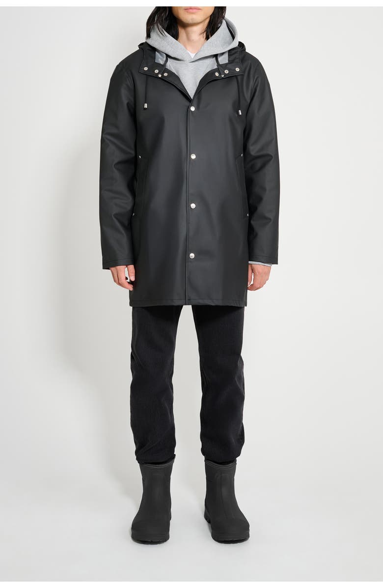 Stutterheim Stockholm Lightweight Raincoat, Alternate, color, Black