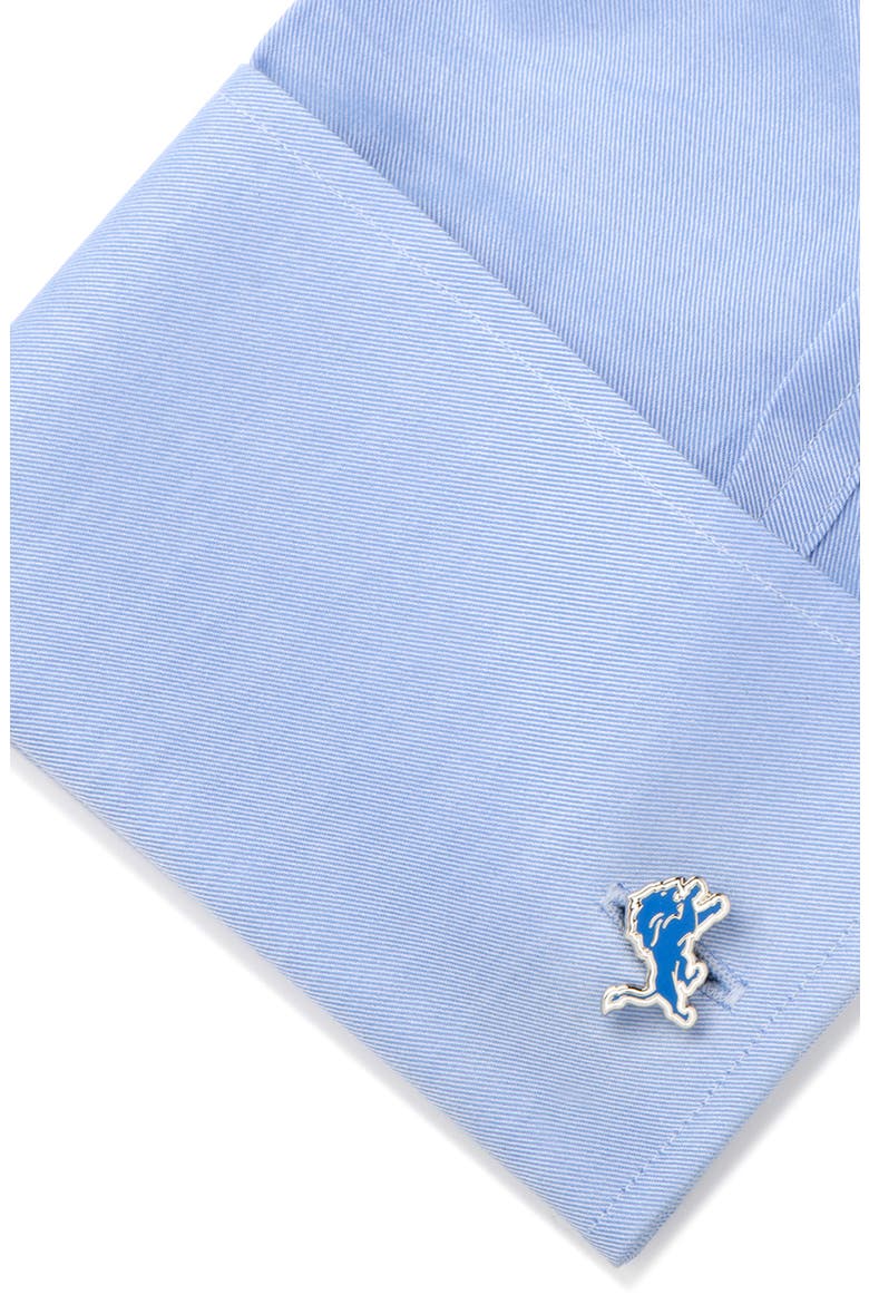 NFL Detroit Lions Cuff Links, Alternate, color, BLUE