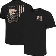 IMAGE ONE Men's  Black Kansas State Wildcats Comfort Colors OHT Camo Overlay T-Shirt