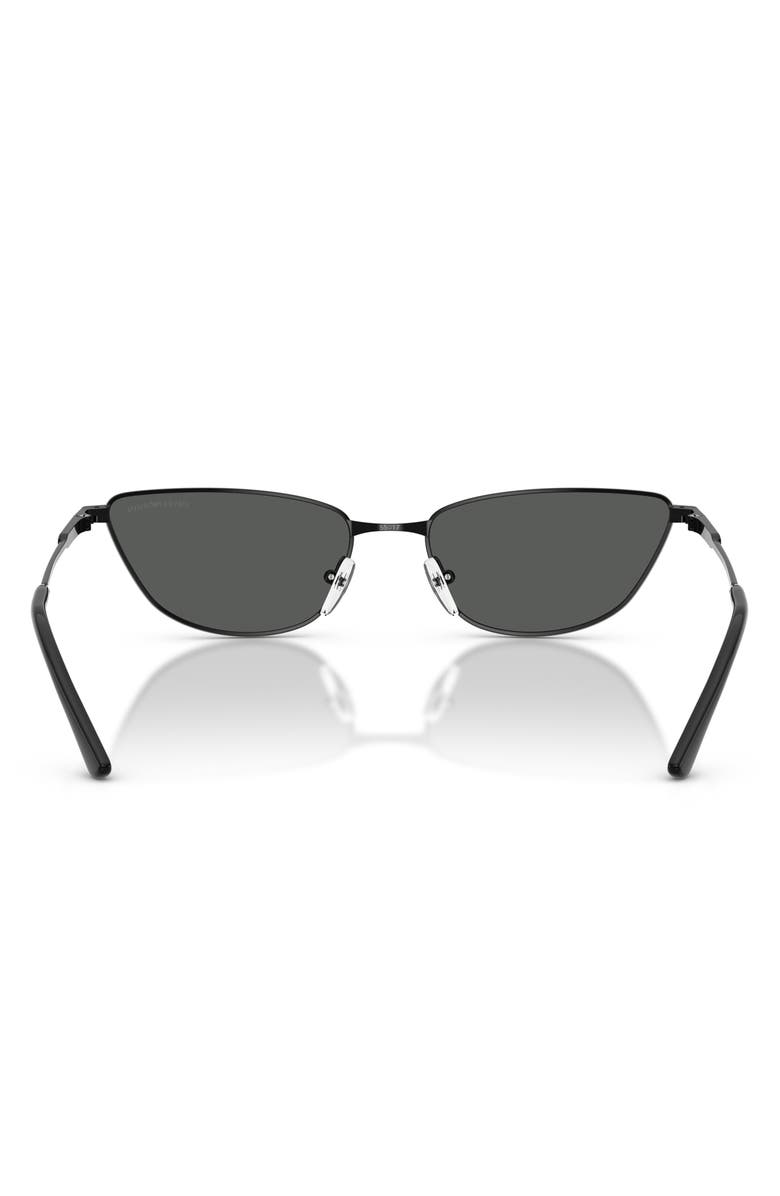 Emporio Armani 55mm Cat Eye Sunglasses, Alternate, color, Shiny Black / Dark Grey