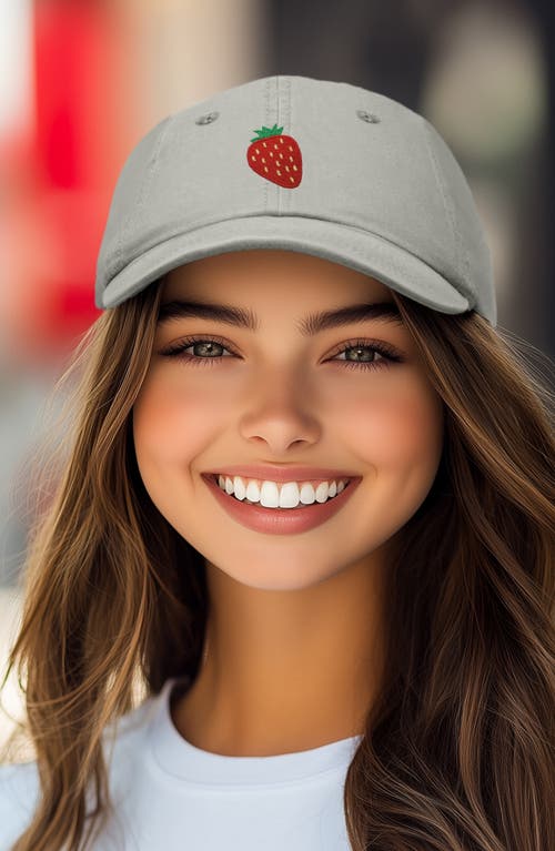 Dalix Strawberry Hat In Washed Stone White