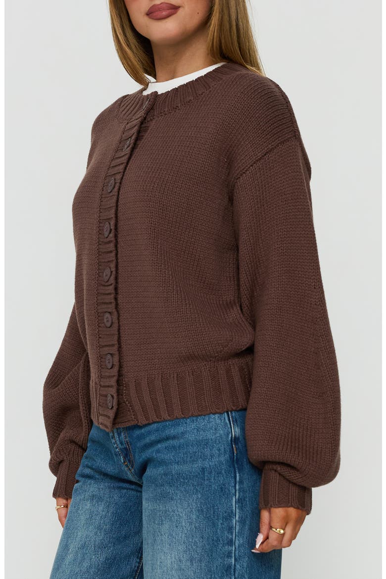 Edern Cardigan, Alternate, color, CHOCOLATE