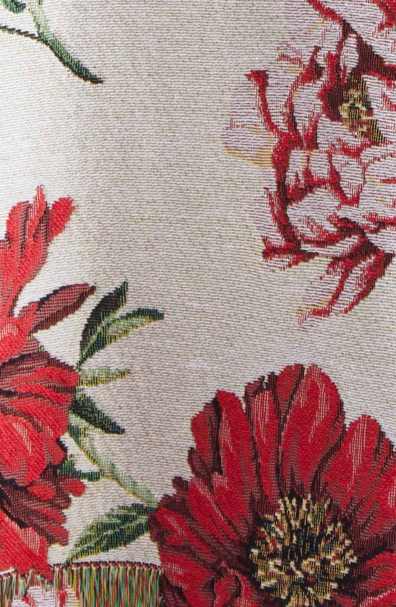 Oscar de la Renta Peony Jacquard Coat, Alternate, color, 