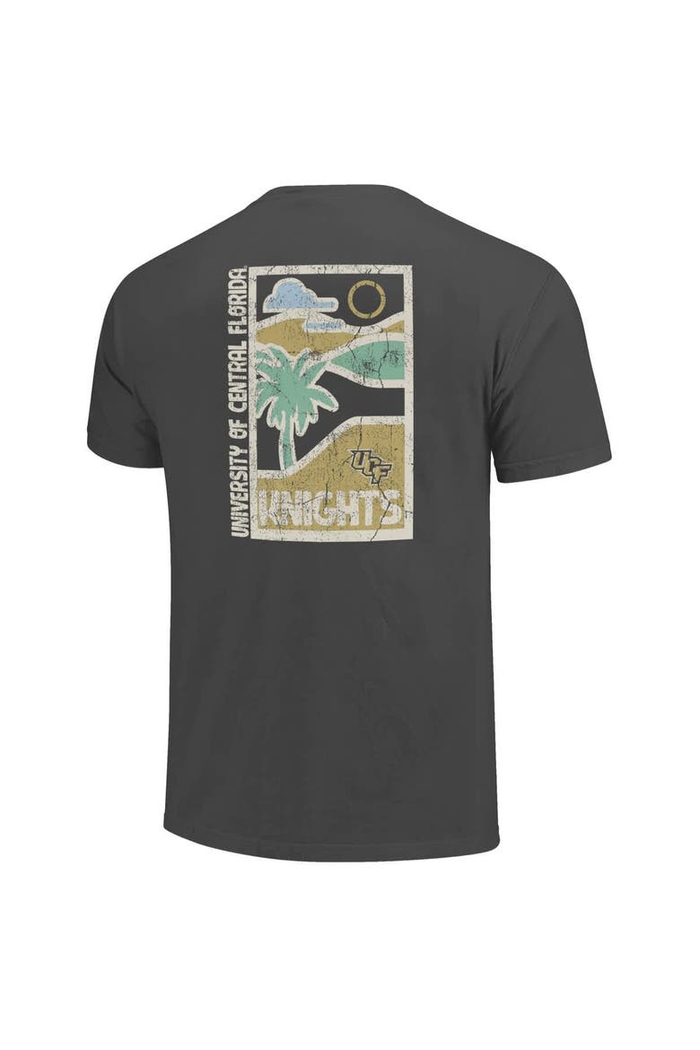 Men's  Graphite UCF Knights Comfort Colors Minimal Vista Distressed Graphics T-Shirt, Alternate, color, Graphite