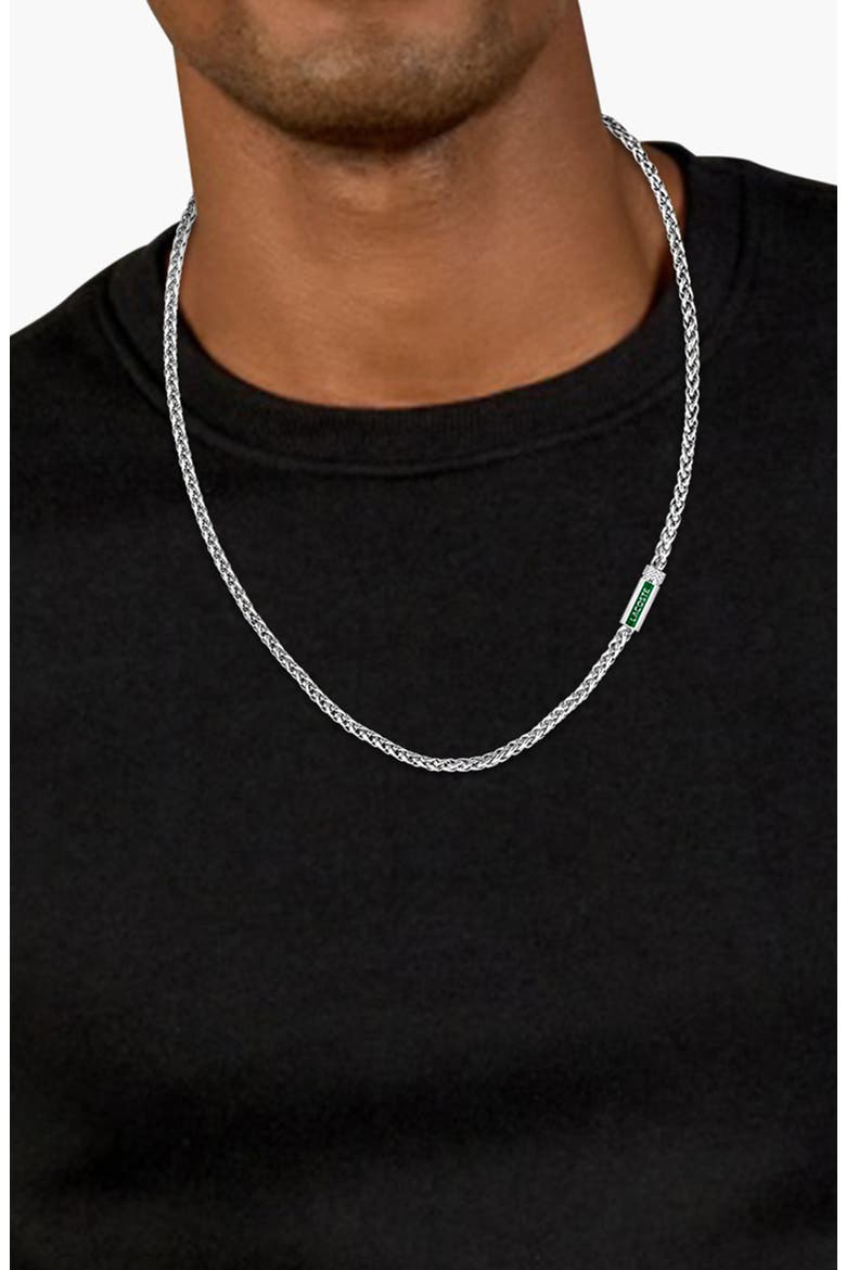 Men's Spelt Necklace, Alternate, color, SILVER
