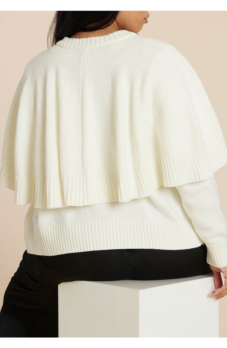 ELOQUII Cape Cardigan, Alternate, color, Jet Stream