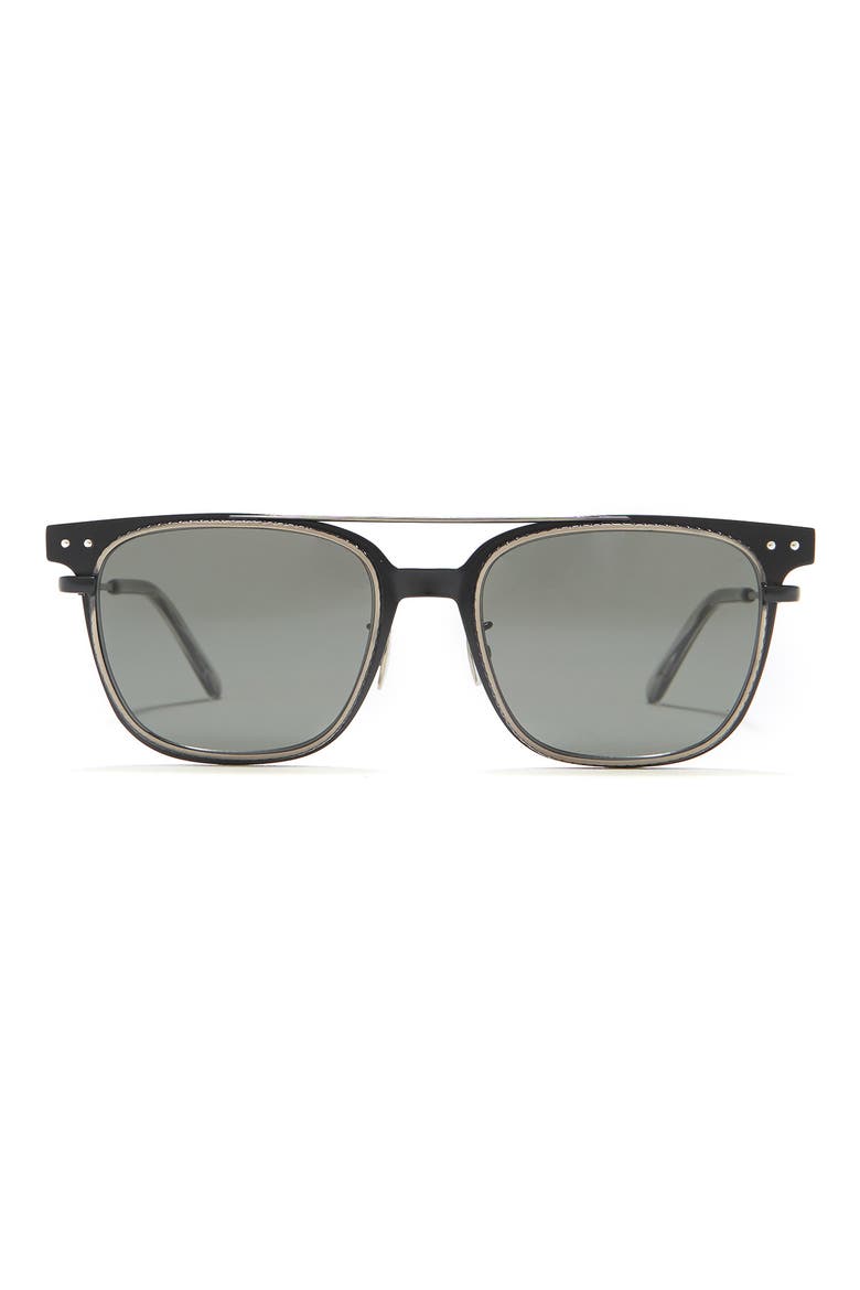 54mm Square Sunglasses, Main, color, SMMTT BLK SMMTT ANTQ SLV