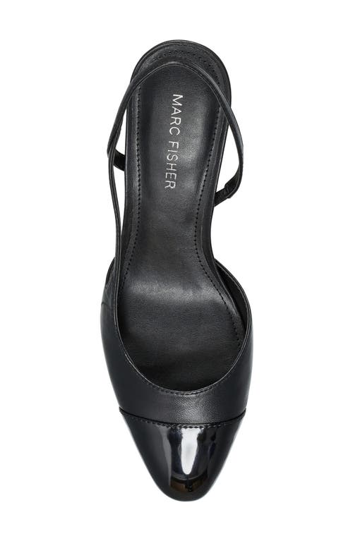 Marc Fisher Half D'orsay Slingback Pump In Black