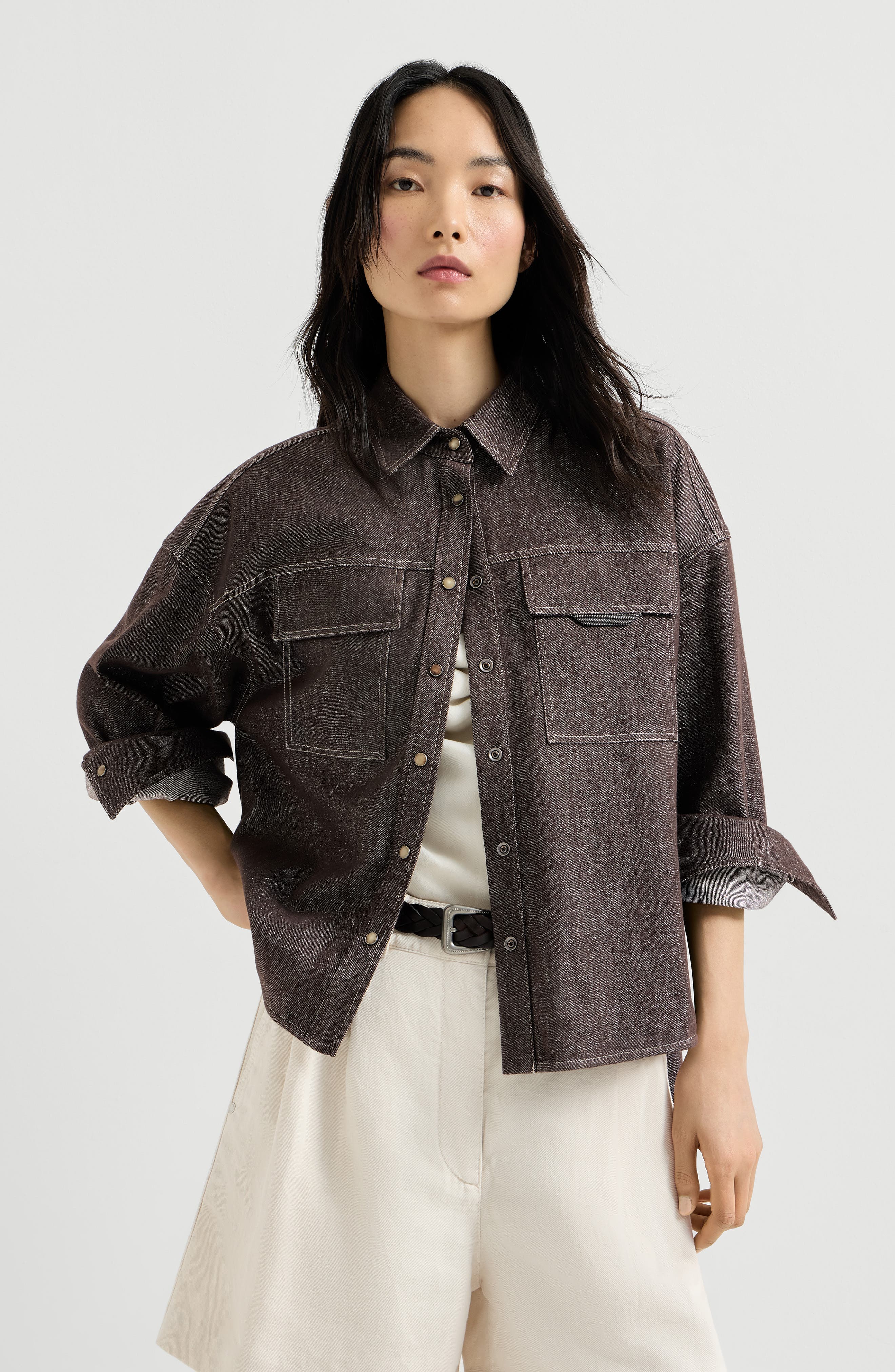 Sparkling no-fade denim shirt