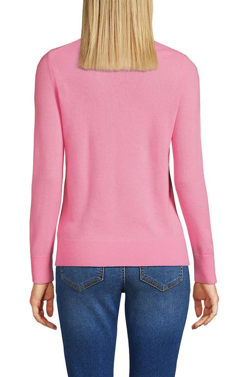 Lands' End Cashmere Turtleneck Sweater In Pink