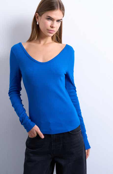 Stretch Cotton Rib Top
