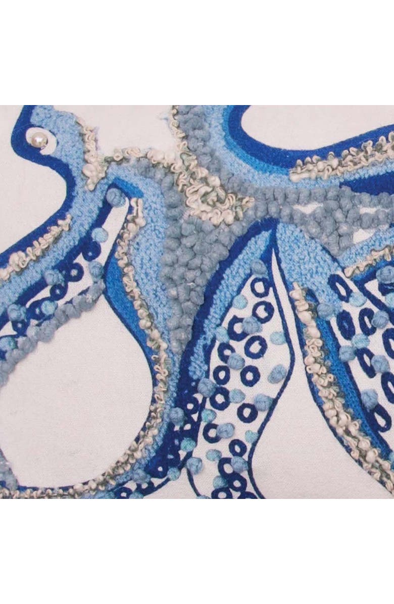 C&F Home Octopus Embellished Fringed Throw Pillow, 12" x 24", Alternate, color, Blue