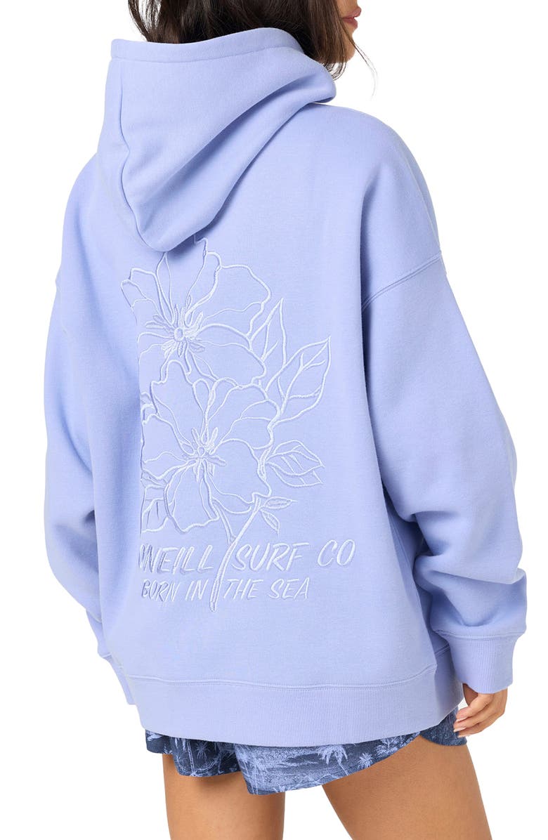 O'Neill Born in the Sea Oversized Graphic Hoodie, Alternate, color, Blue Jelly