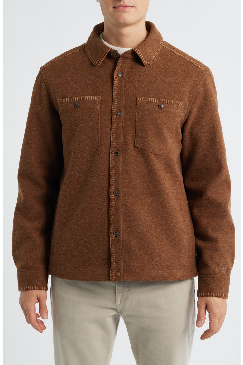Caelum Felted Jersey Shirt Jacket, Alternate, color, DECO HEATHER