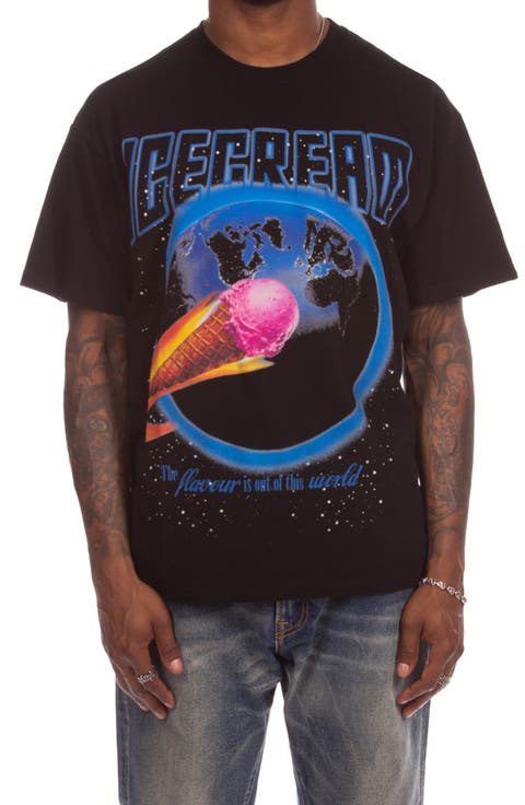 Streak Cotton Graphic T-Shirt