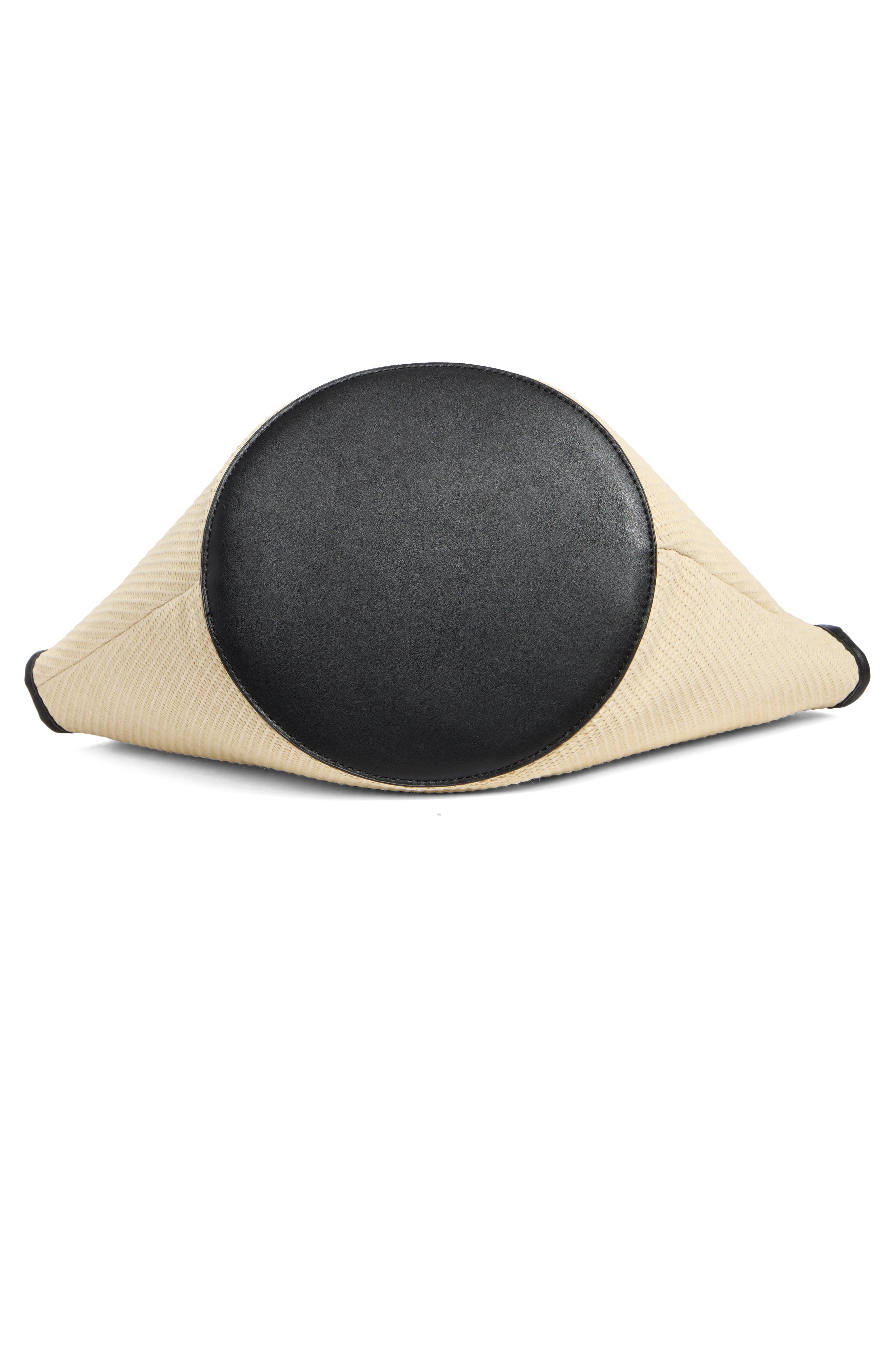 URBAN EXPRESSIONS HANDBAGS Straw Tote Bag, Alternate, color, Black