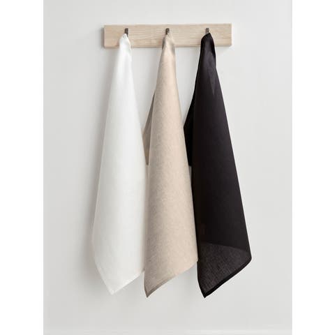 Linen Kitchen Towels Set of 2, 17 x 26" - Kitchen Linen