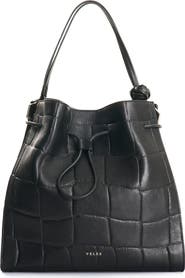 Velez Embossed Leather Tote Bag