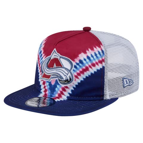Men's New Era  Navy/Burgundy Colorado Avalanche Throwback V-Dye Adjustable Golfer Hat