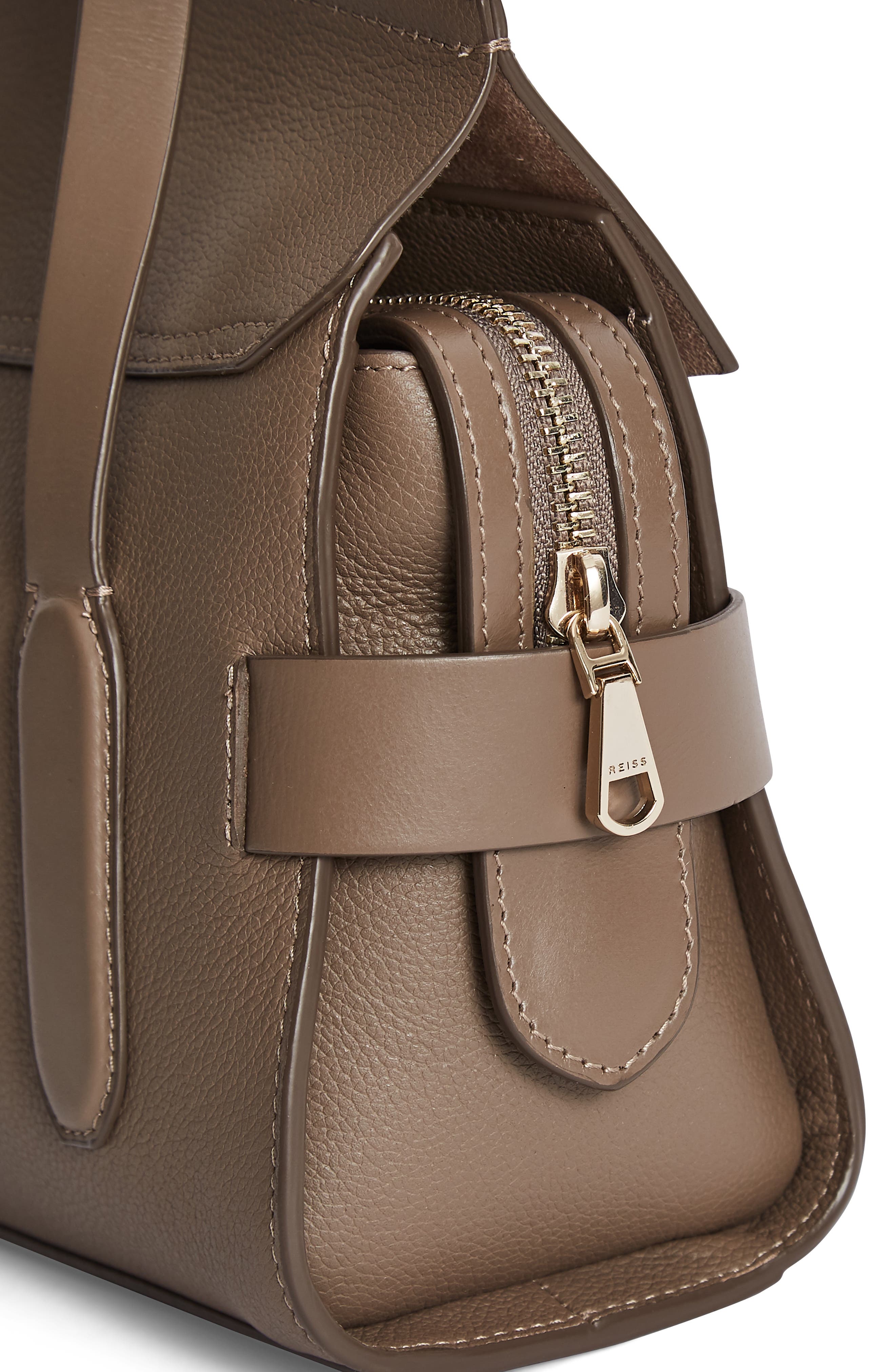 Reiss Sophie Leather Crossbody Bag, Alternate, color, 