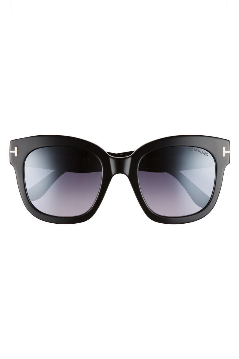 Beatrix 52mm Sunglasses, Main, color, SHINY BLACK / SMOKE MIRROR