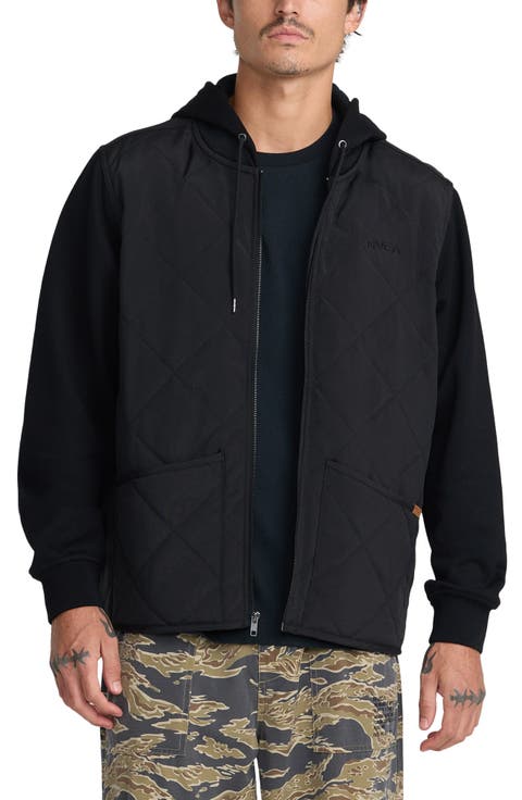 Warner Hooded Mixed Media Jacket