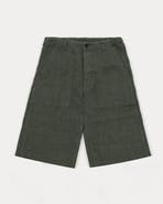 Fortela Simone Fatigue Linen Shorts