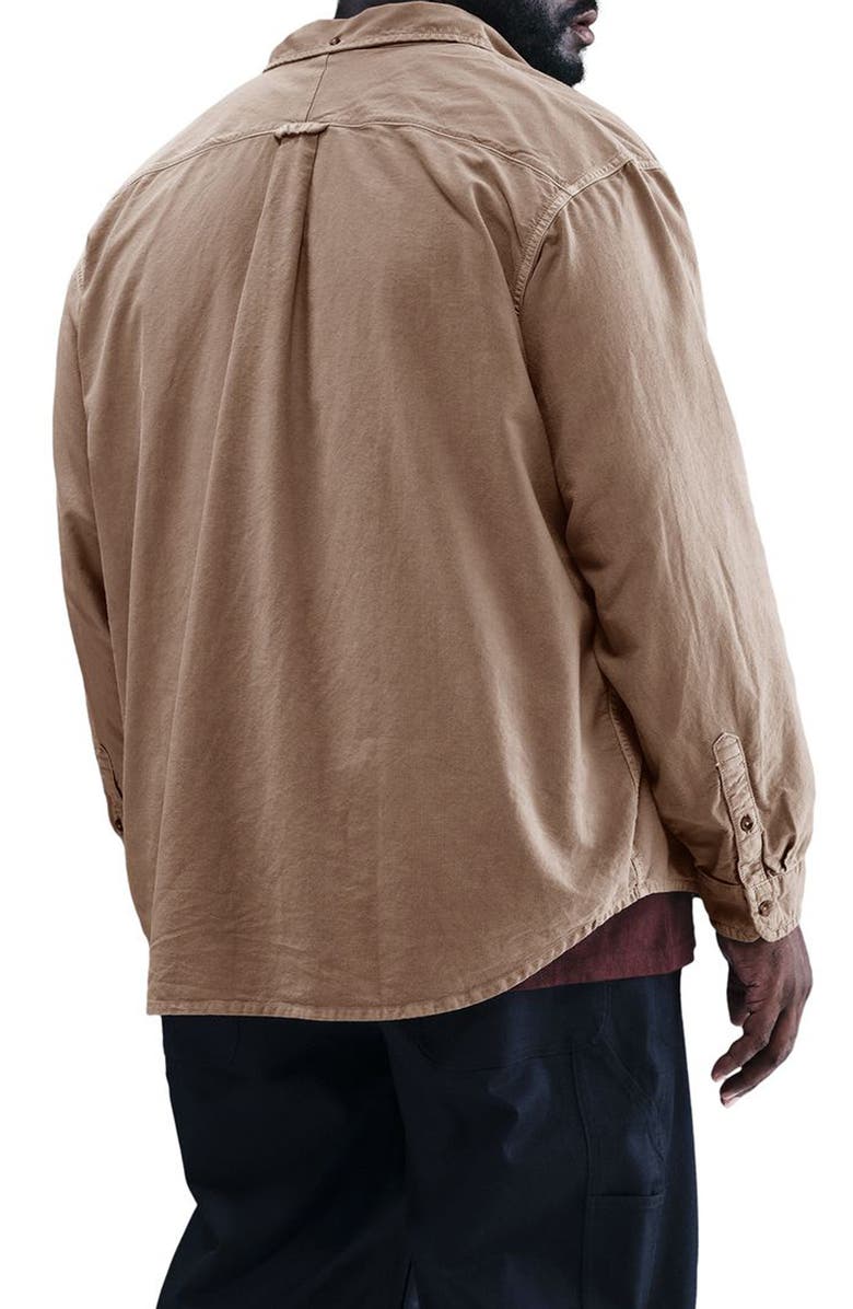 Nike Oxford Long Sleeve Button Up Shirt, Alternate, color, Hemp