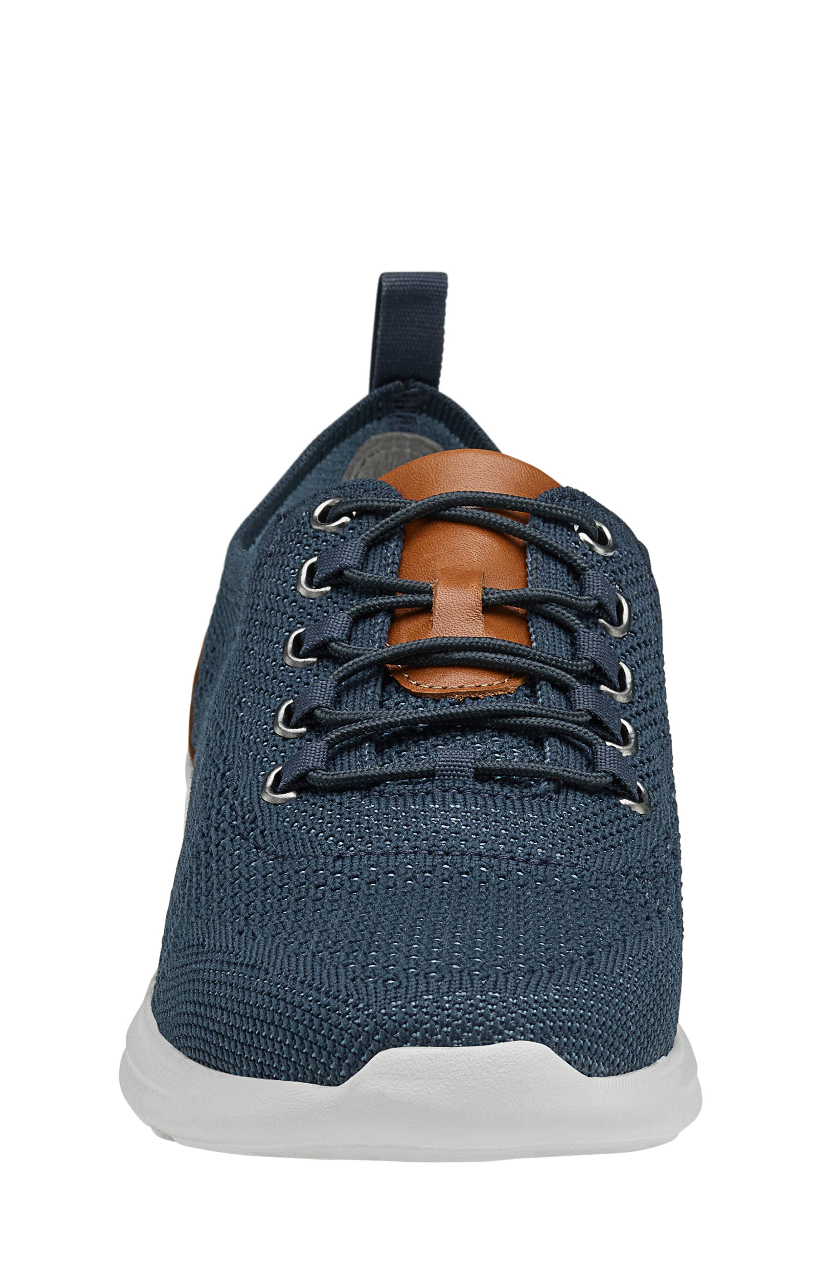 Johnston & Murphy McGuffey Knit Sneaker, Alternate, color, Navy Knit