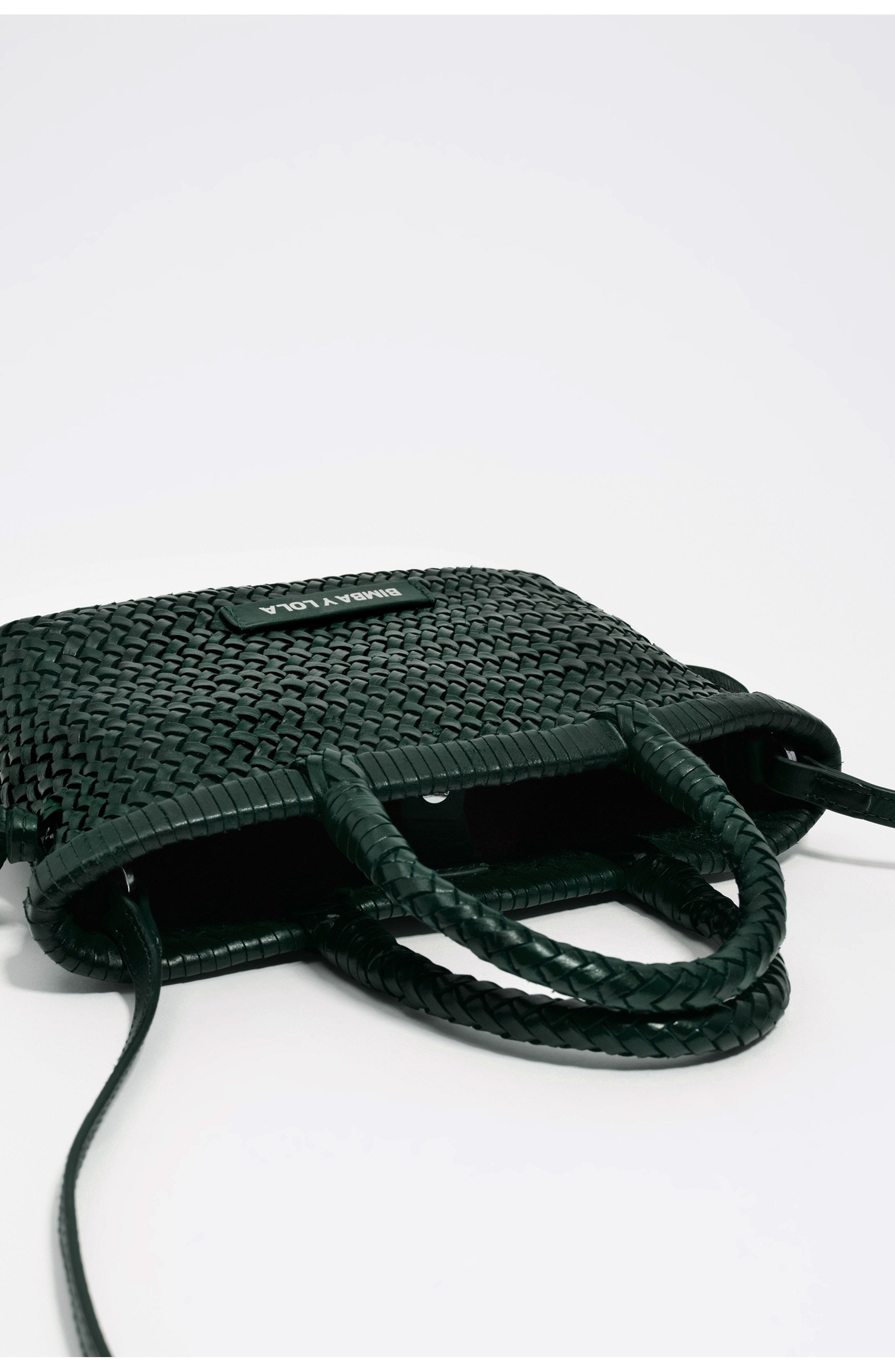 Bimba y Lola Leather Handbag, Alternate, color, Dark Green