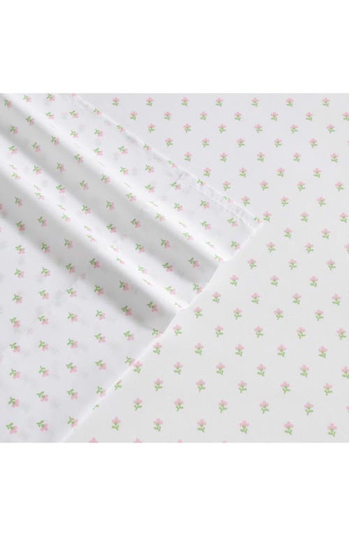 Laura Ashley Violet Print Microfiber Sheet Set In Multi