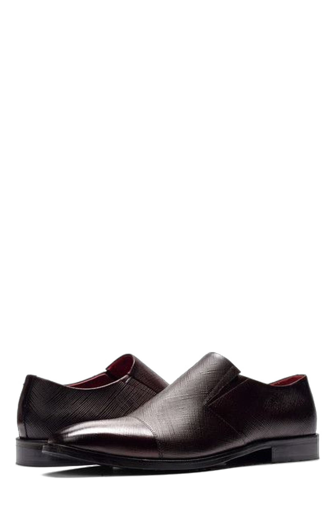 Eclipse Cap Toe Loafer, Alternate, color, Brown Leather