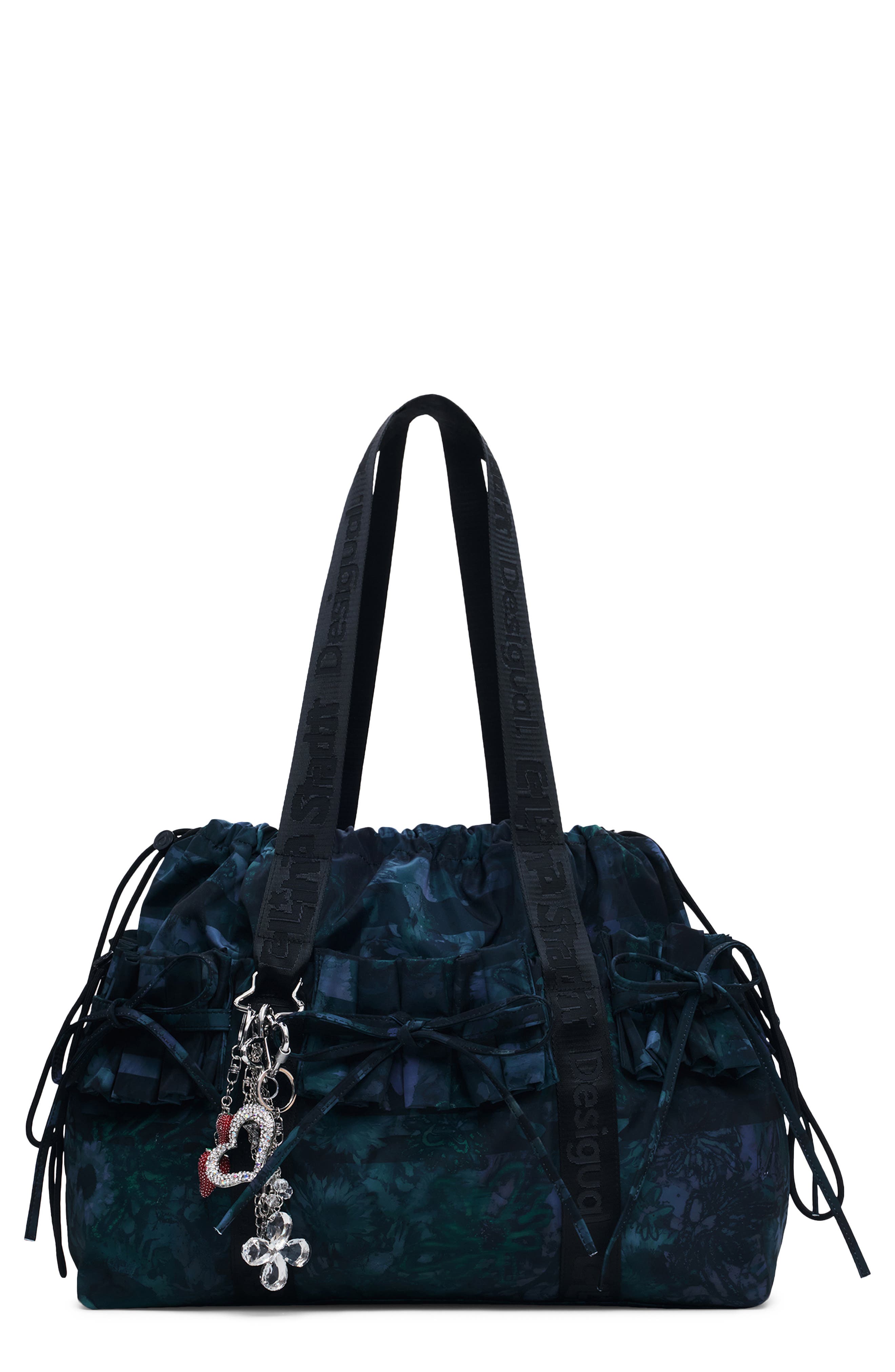 Desigual x Collina Strada Large Batik Pattern Satin Shoulder Bag, Main, color, 