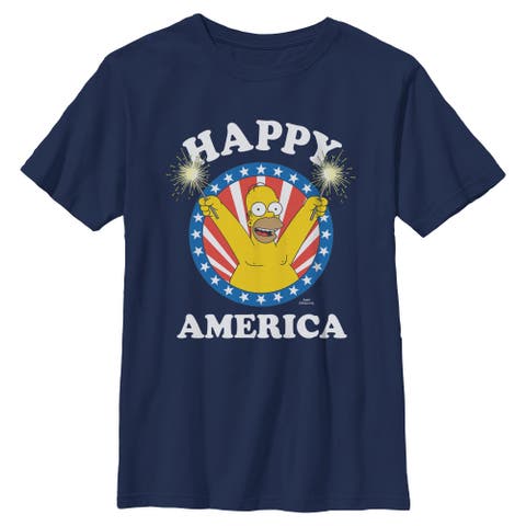 Boys The Simpsons Happy and Festive Homer T Shirt