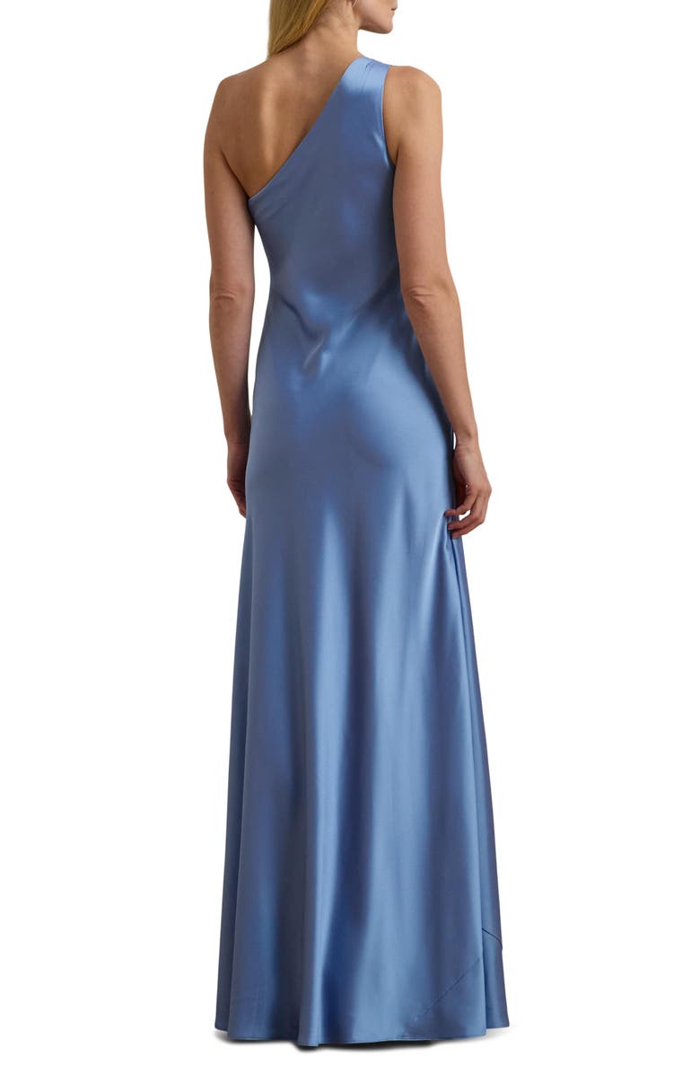 Lauren Ralph Lauren Satin Charmeuse One-Shoulder Gown, Alternate, color,