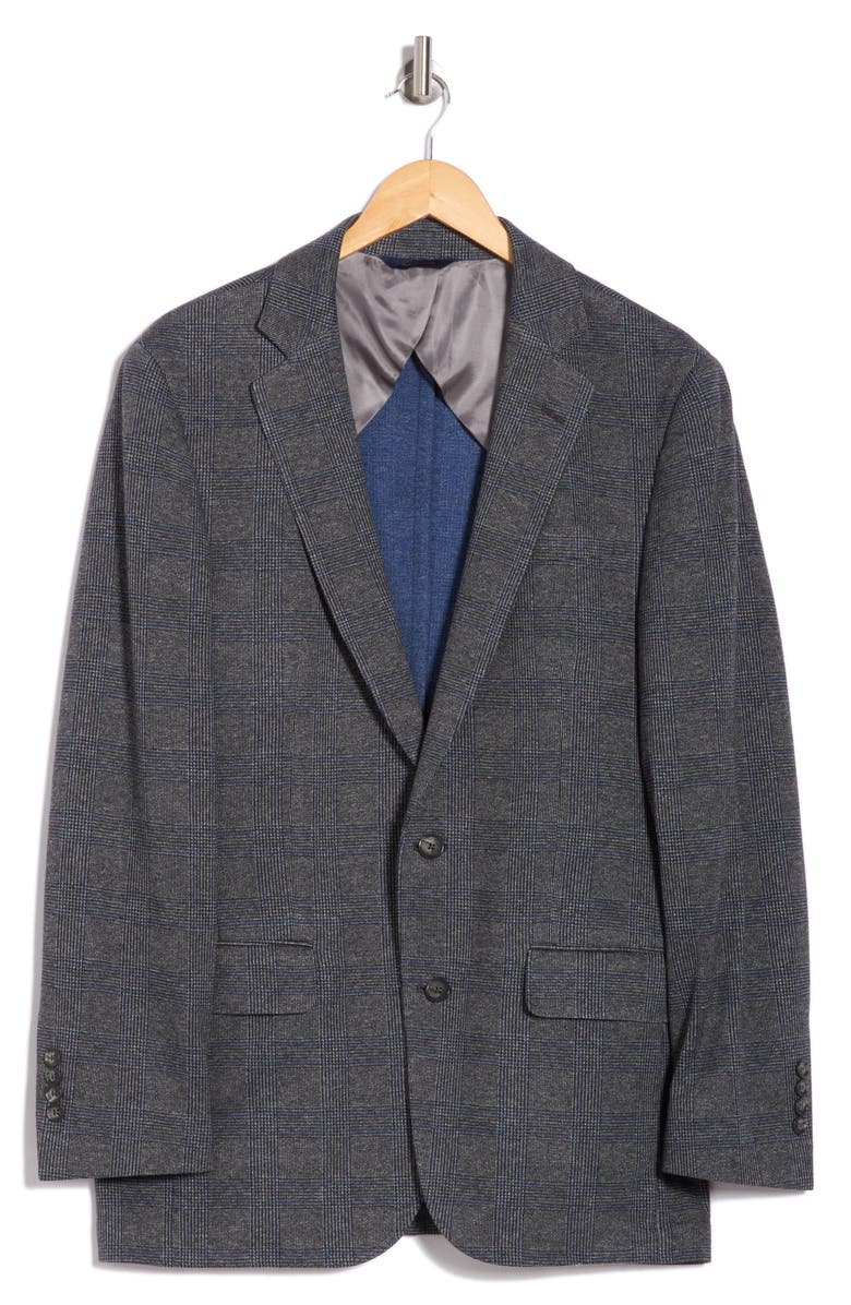Brooks Brothers Classic Fit Plaid Knit Sport Coat, Alternate, color, 