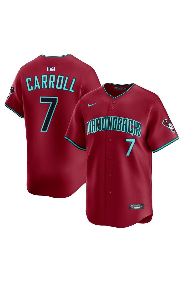 Nike Men's Nike Corbin Carroll Red Arizona Diamondbacks Alternate Limited Jersey, Main, color, 