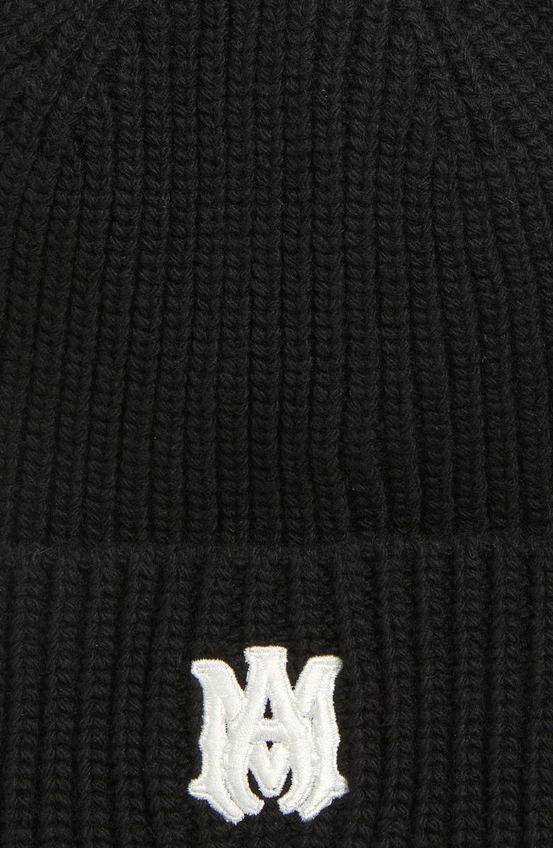 AMIRI MA Wool Beanie, Alternate, color, Black