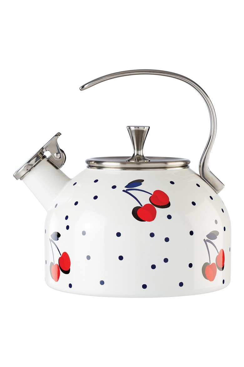 cherry dot tea kettle, Main, color, WHITE MULTI