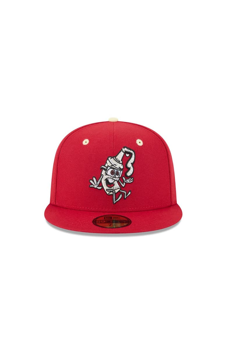 New Era Men's New Era Red Rocket City Trash Pandas Theme Nights 59FIFTY Fitted Hat, Alternate, color,