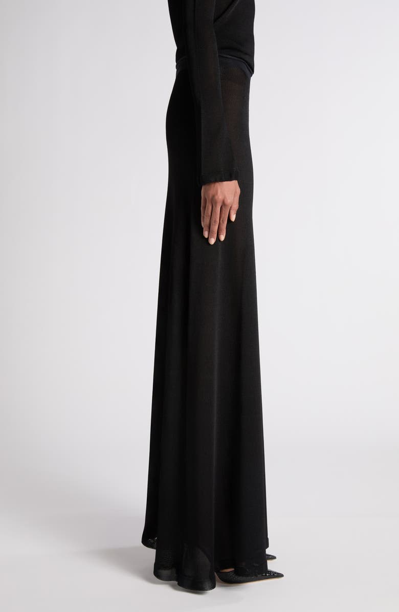 TOM FORD Liquid Viscose Blend A-Line Maxi Skirt, Alternate, color, Black