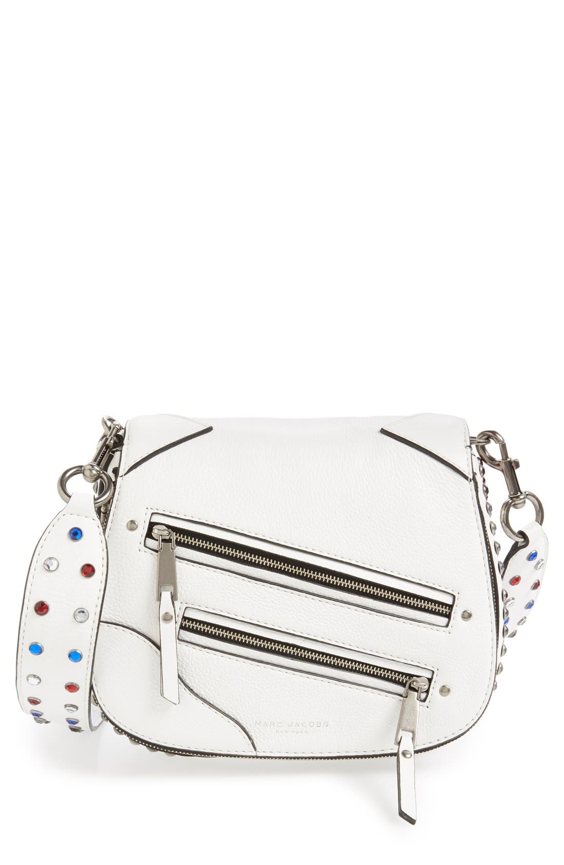 Marc Jacobs 'Small P.Y.T.' Leather Saddle Crossbody Bag, Main, color, 