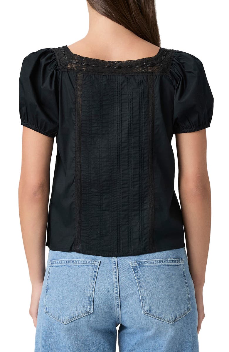 PAIGE Anzio Puff Sleeve Top, Alternate, color, Black