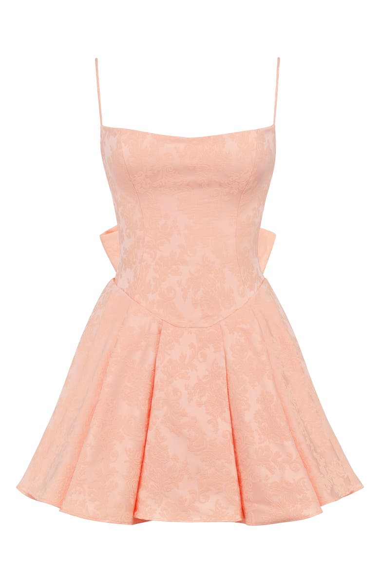 HOUSE OF CB Rosalinda Jacquard Minidress, Alternate, color, Peach Parfait