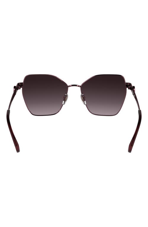 Longchamp 58mm Gradient Square Sunglasses In Burgundy