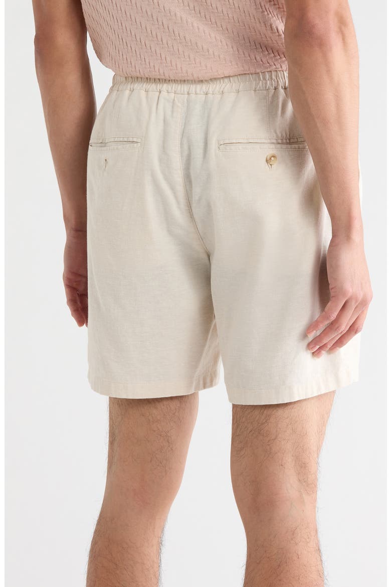 7-Inch Linen Blend Shorts, Alternate, color, BEIGE PUMICE - WHITE EOE