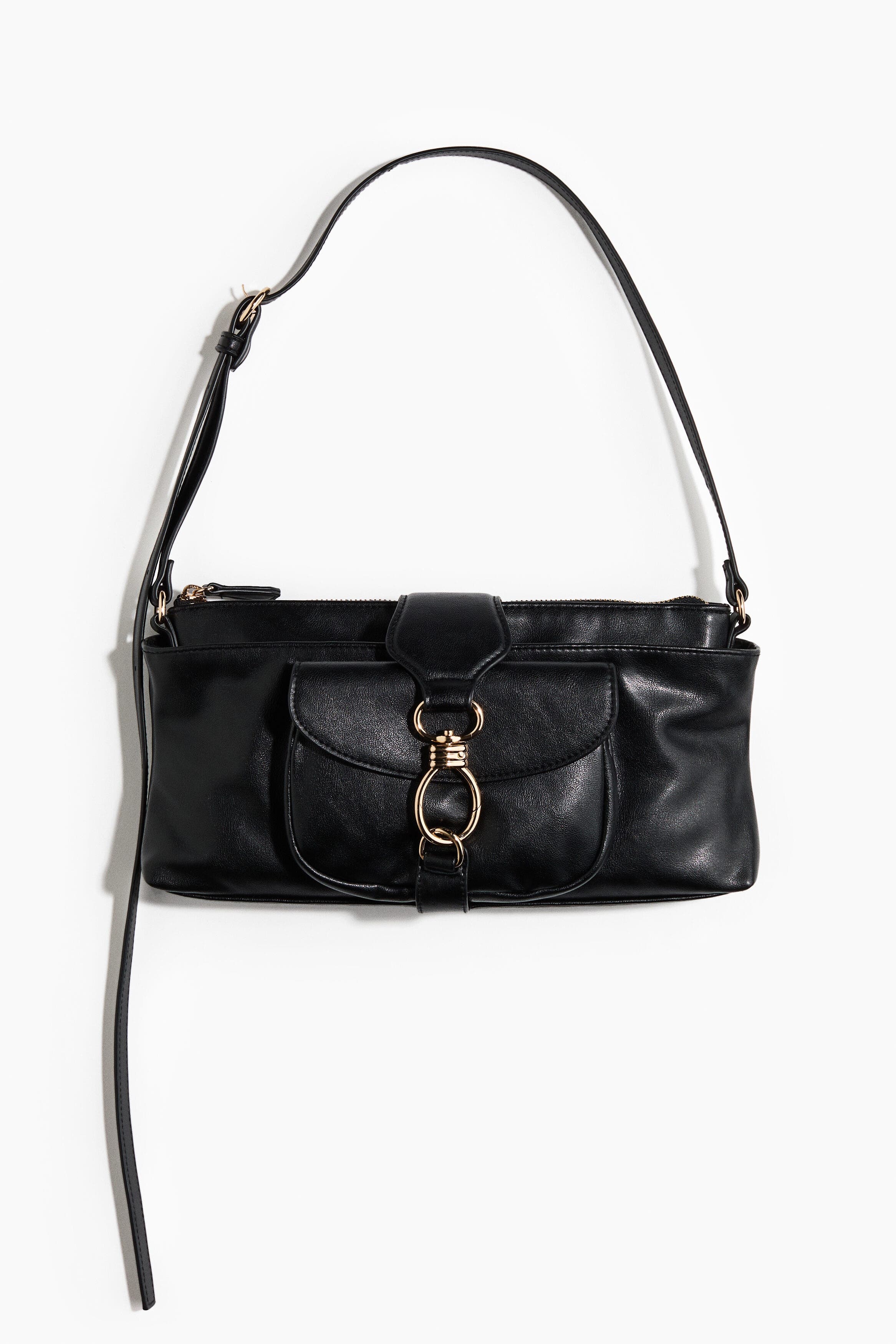 H&M Shoulder Bag, Main, color, Black