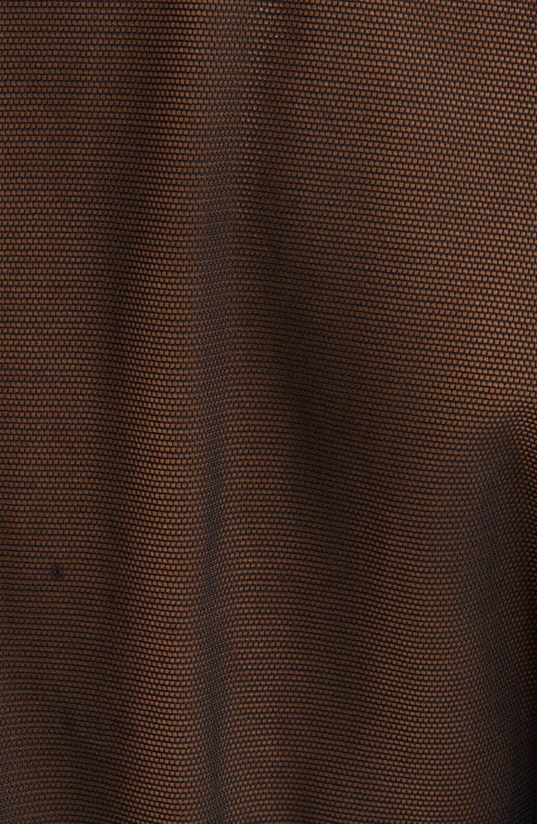 Norma Kamali Obie Sheer Mesh Cover-Up Maxi Dress, Alternate, color, 