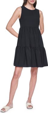 DKNY Commuter Sleeveless Swing Minidress