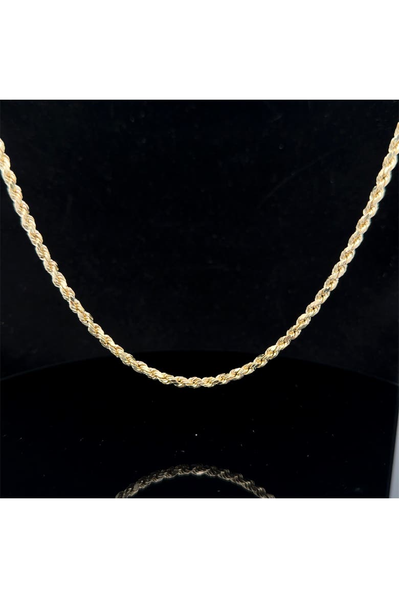 14K Diamond Cut Rope 3.5mm 18in 6g Chain Necklace, Alternate, color, Yellow Gold
